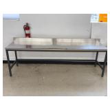 Stainless Top Work Table, 8'x2'x31'