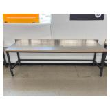Stainless Top Work Table, 8'x2'x31'