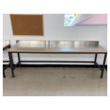 Stainless Top Work Table, 8'x2'x31'