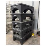 (5) Hubert 30x21x12 Plastic Risers