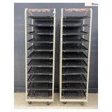 (2) Rolling Bread Display Carts 24'x28'x84'
