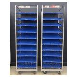 (2) Rolling Bread Display Carts 28'x24'x80'