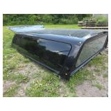 LEER Black Fiberglass Truck Cap With Crack Damage