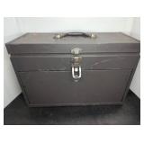 Metal Tool Box With Machinist Lathe Tool Bits