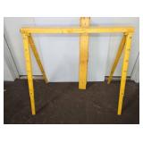Yellow Folding Metal Sawhorses