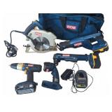 Ryobi 18V Cordless Tool Set With Charger and Bag