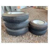 Two Sets of New Tires on Rims