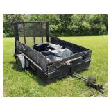 Utility Trailer Wood Sides 6x10 Ft Single Axle