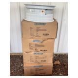 Four Carlisle 14x6 White Trailer Wheels