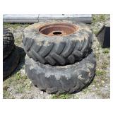 (2) Titan 9.5-24 Tractor Tires with Rims