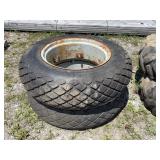 (2) 13.6-28 Tractor Tires with Steel Rims