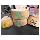 Pear and Birch Wood Bowl Blanks Lot