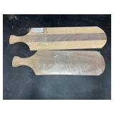 (2) Wood Serving Trays