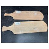 (2) 20" Serving Trays Birds Eye Maple and Cherry
