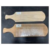 (2) Wooden Serving Trays