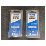 (2) Kreg Shelf Pin Jig Drill Bit 1/4 Inch