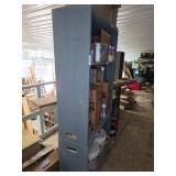 Gray Rolling Wooden Storage Shelf Unit