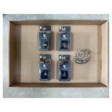 (4) Groove Life Silicone Rings Sz 8 With Key Rings