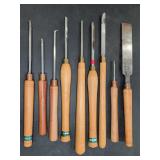 9 Woodturning Chisels With Wooden Handles