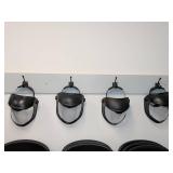 4 Black Safety Face Shields
