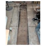 Vintage Wooden Sled with Rope and Cushion