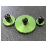 (3) Joyner Offset Jig Buttons Set Green Aluminum
