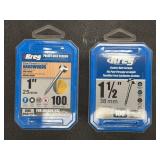 Kreg Pocket-Hole Screw Packs, 100ct, Two Sizes