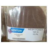 (3) Norton Mesh Power 120 Grit 6 Inch 10 Pack