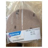 (5) Norton Mesh Power 80 Grit 6" Discs 10 Pack