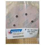 Norton 6" 400 Grit Sanding Discs 5pk