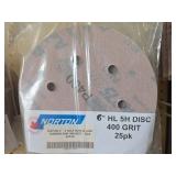 (2) Norton 6 Inch 400 Grit Sanding Discs 25 Pack