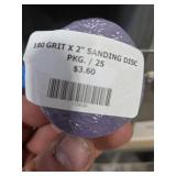 180 Grit 2 Inch Sanding Discs Pack of 25