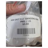 400 Grit 2" Sanding Discs, Pack of 25