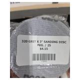 320 Grit 3 Inch Sanding Discs Pack of 25
