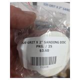 320 Grit 2" Sanding Discs, Pack of 25