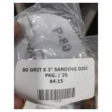 P80 3-Inch Sanding Discs Pack of 25, Model 775K