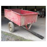 Red Steel Garden Dump Cart Trailer 31'x42'
