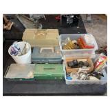 Fishing Gear With Tackle Boxes And Lures