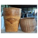 Woven Wicker Laundry Baskets