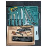 Hunting Knives and Game Call Set