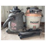 Ridgid And Dirt Devil Wet Dry Shop Vacuums