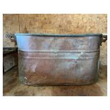 27'W Copper Tub with Wood Handles