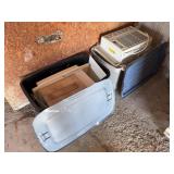 Two Window Air Conditioners and Storage Bins
