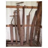 Rusted Crosscut Saws, Longest 72 Inches
