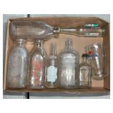Glass Milk Bottles and Drinkware Lot