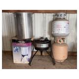 Aluminum Pot, Propane Burner & Tanks