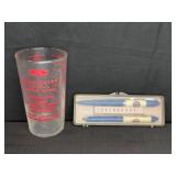 Frigidaire Measuring Glass and Eversharp Gulf Pen
