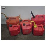 5 Plastic Gasoline and Diesel Cans