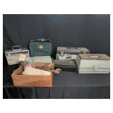 Toolbox Lot With Tools And Fishing Gear