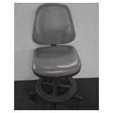 Gray Vinyl Adjustable Drafting Chair